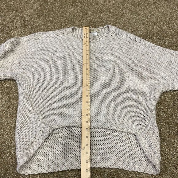 Berretti Woman's Oversize Drape Sweater Grey Shimmer One Size Italy 10% Wool - Picture 8 of 10